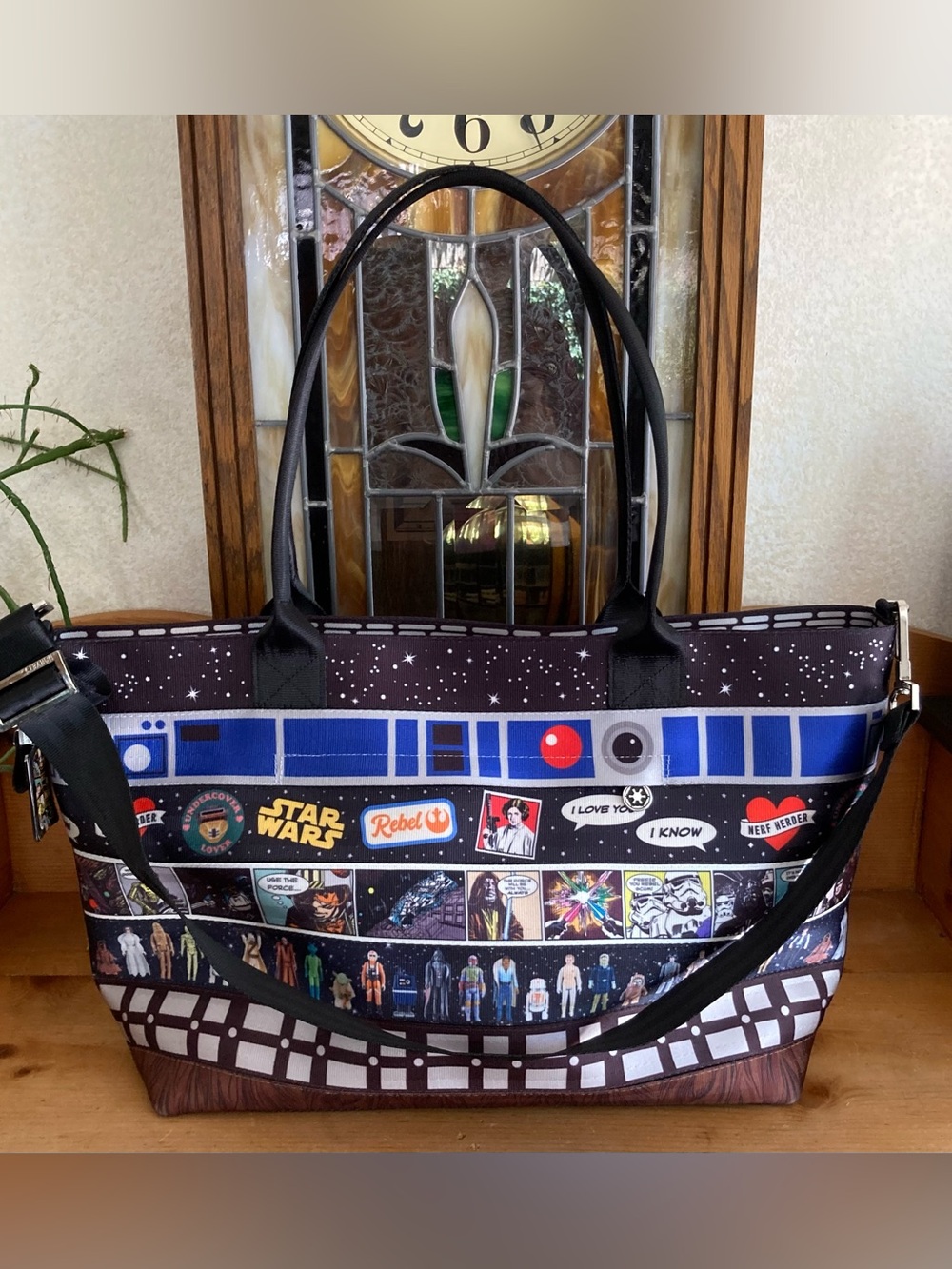 Harveys x Star Wars Patchwork Wanderer with Carriage crossbody strap.